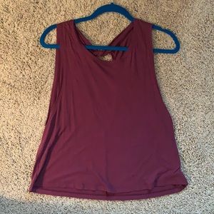 Beyond Yoga Aquarius Twisted Tank, Burgundy size M